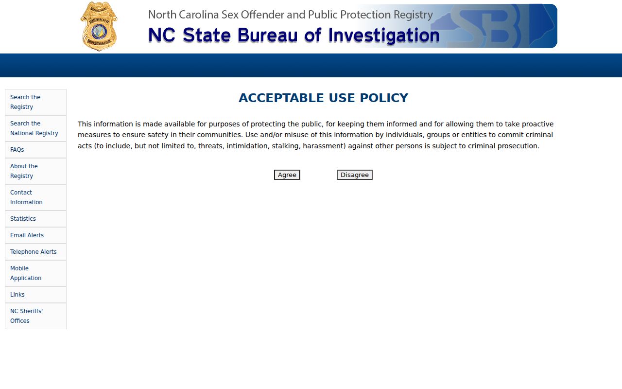 Camden County sex offender registry search interface